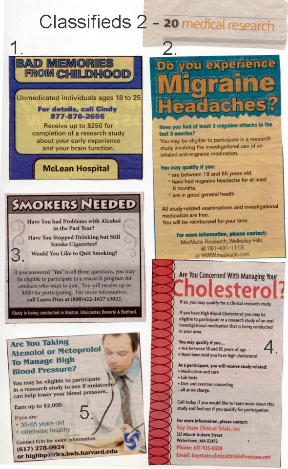 Classifieds - Medical Research 2