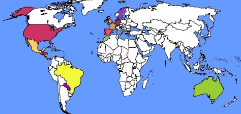Visited countries