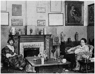 At home, Gertrude and Alice